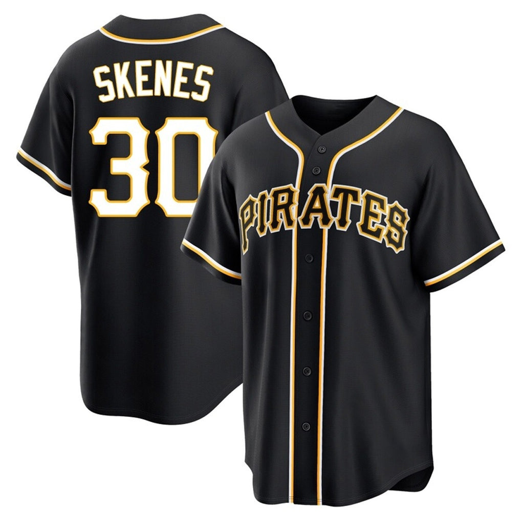 Silnrao P.Pirates #30 Paul Skenes Player Black Fashion Out Home Game Stitched Jerseys