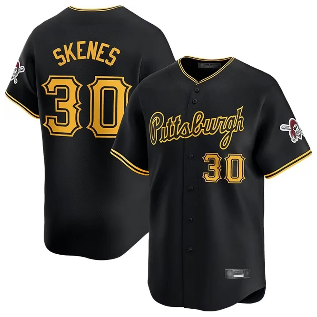 Silnrao P.Pirates #30 Paul Skenes Player Black Home Limited Stitched Jerseys