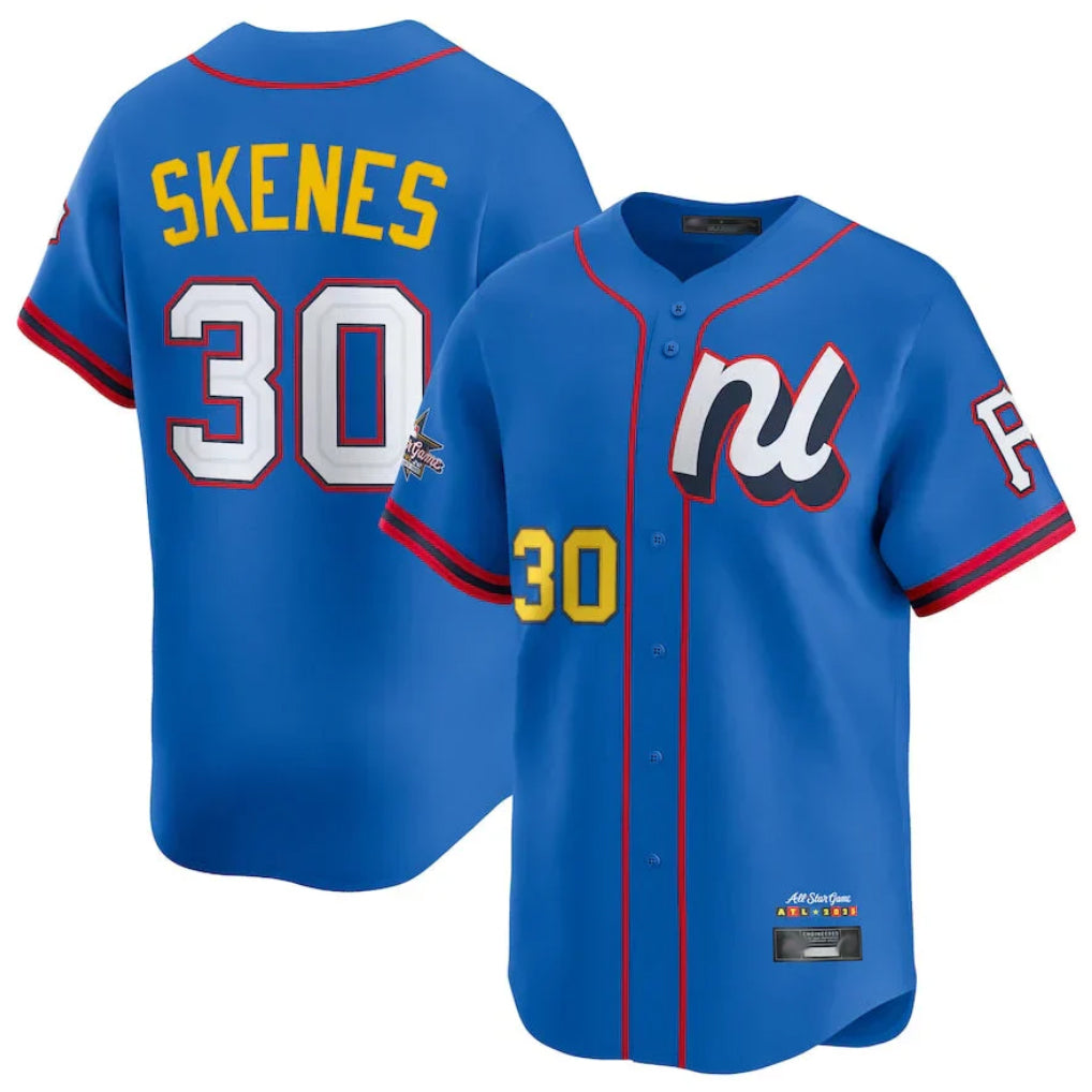 Silnrao P.Pirates #30 Paul Skenes Player Blue National League All Star Edition Home Limited Stitched Jerseys