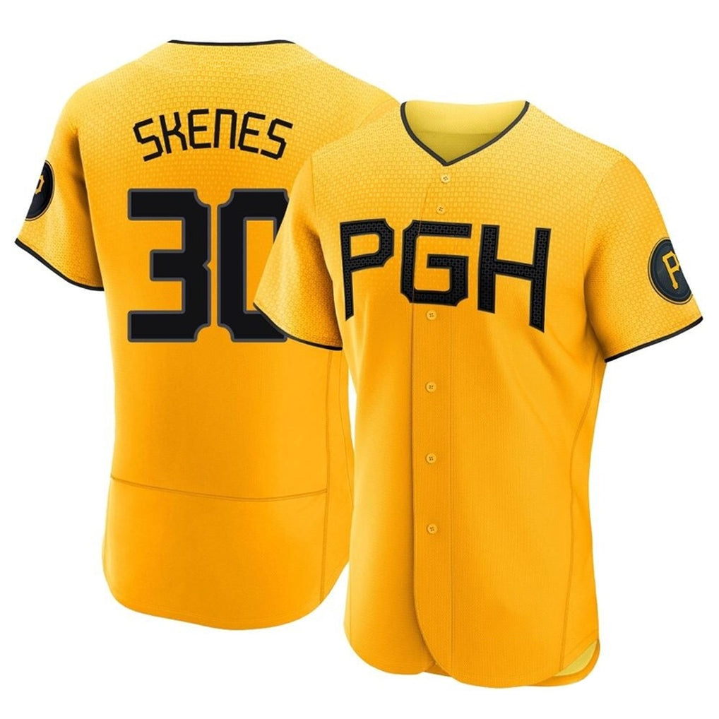 Silnrao P.Pirates #30 Paul Skenes Player Gold City Connect Home Limited Elite Stitched Jerseys