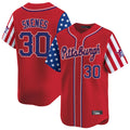 Silnrao P.Pirates #30 Paul Skenes Player Red 2025 Independence Day Vapor Premier Limited Stitched Jerseys