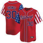 Silnrao P.Pirates #30 Paul Skenes Player Red 2025 Independence Day Vapor Premier Limited Stitched Jerseys
