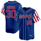 Silnrao P.Pirates #30 Paul Skenes Player Royal 2025 Independence Day Vapor Premier Limited Stitched Jerseys