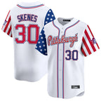 Silnrao P.Pirates #30 Paul Skenes Player White 2025 Independence Day Vapor Premier Limited Stitched Jerseys