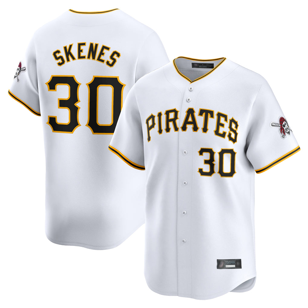 Silnrao P.Pirates #30 Paul Skenes Player White Home Limited Stitched Jerseys