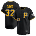 Silnrao P.Pirates #32 Henry Davis Player Black Alternate Limited Game Stitched Jerseys