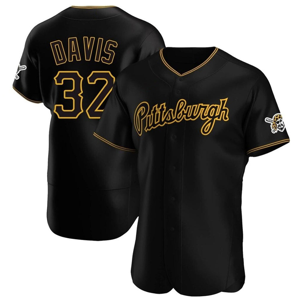Silnrao P.Pirates #32 Henry Davis Player Black Home Limited Elite Stitched Jerseys