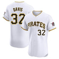Silnrao P.Pirates #32 Henry Davis Player White Home Limited Elite Stitched Jerseys