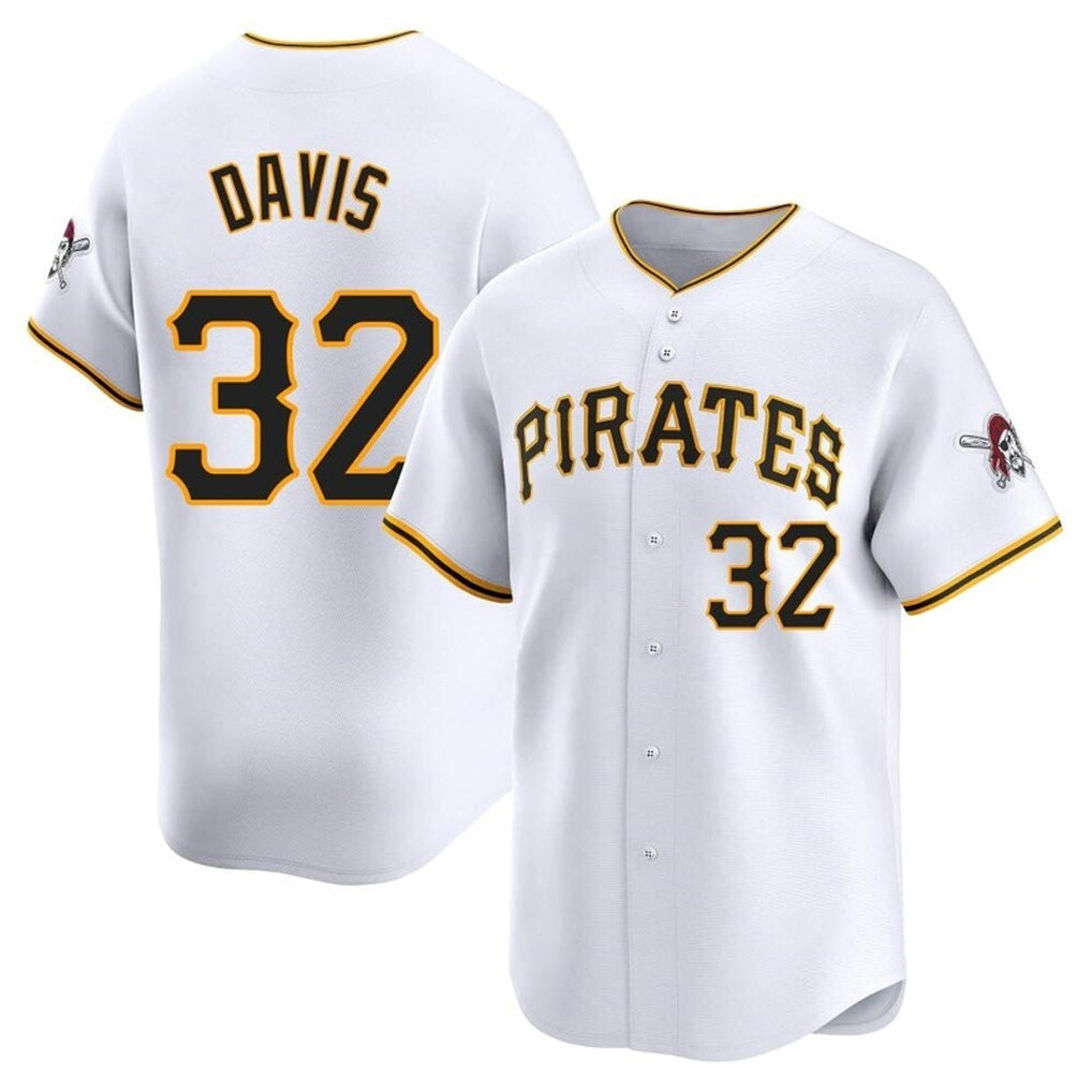 Silnrao P.Pirates #32 Henry Davis Player White Home Limited Stitched Jerseys
