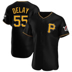 Silnrao  P.Pirates #55 Jason Delay Player Black Alternate 2025 Home Limited Elite Stitched Jerseys