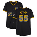 Silnrao  P.Pirates #55 Jason Delay Player Black Alternate Limited Game Stitched Jerseys