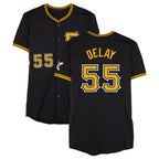 Silnrao  P.Pirates #55 Jason Delay Player Black Alternate Limited Game Stitched Jerseys