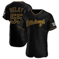 Silnrao  P.Pirates #55 Jason Delay Player Black Home Limited Elite Stitched Jerseys