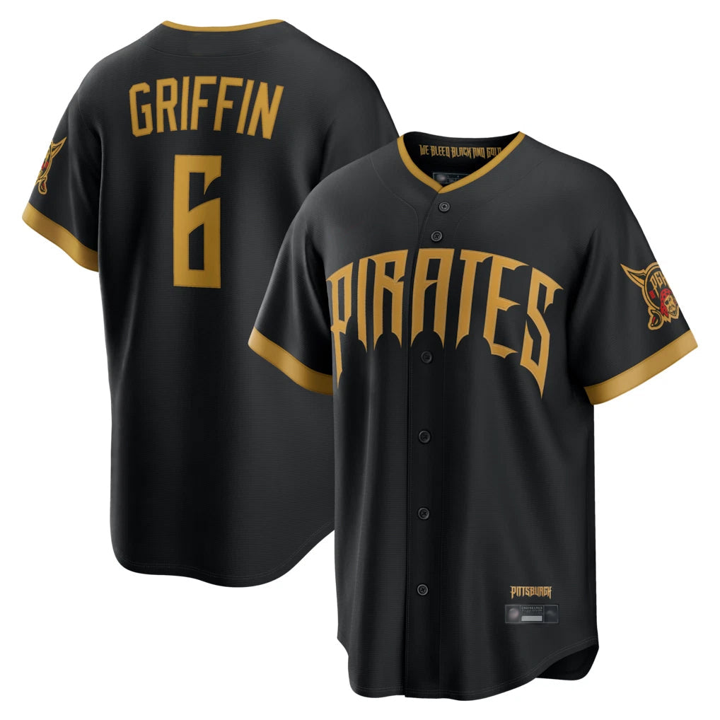 Silnrao P.Pirates #6 Konnor Griffin Player Black 2026 City Connect Home Game Stitched Jerseys