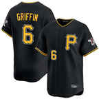 Silnrao P.Pirates #6 Konnor Griffin Player Black Alternate Limited Game Stitched Jerseys