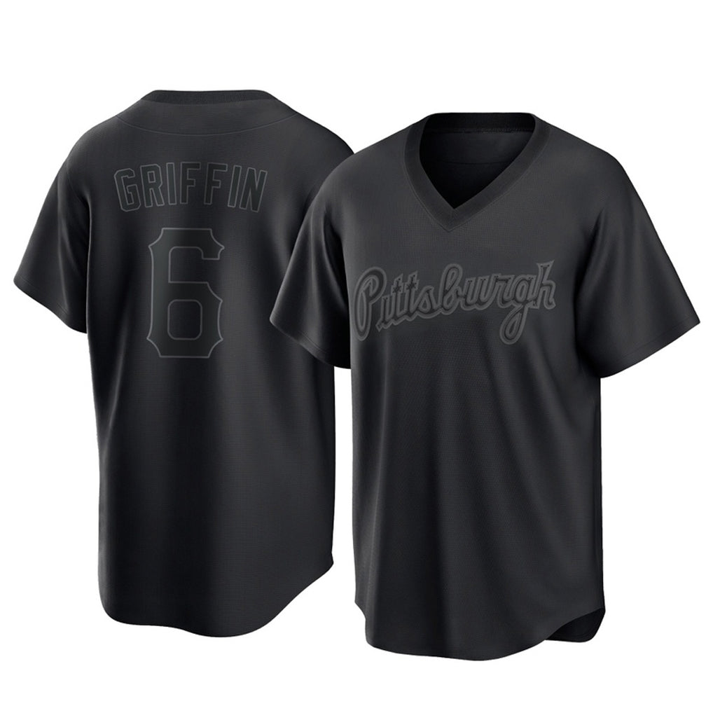 Silnrao P.Pirates #6 Konnor Griffin Player Black Fashion Home Game Stitched Jerseys