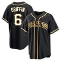 Silnrao P.Pirates #6 Konnor Griffin Player Black Fashion Out Home Game Stitched Jerseys