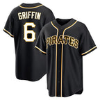 Silnrao P.Pirates #6 Konnor Griffin Player Black Fashion Out Home Game Stitched Jerseys