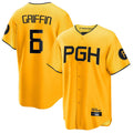 Silnrao P.Pirates #6 Konnor Griffin Player Gold City Connect Home Game Stitched Jerseys