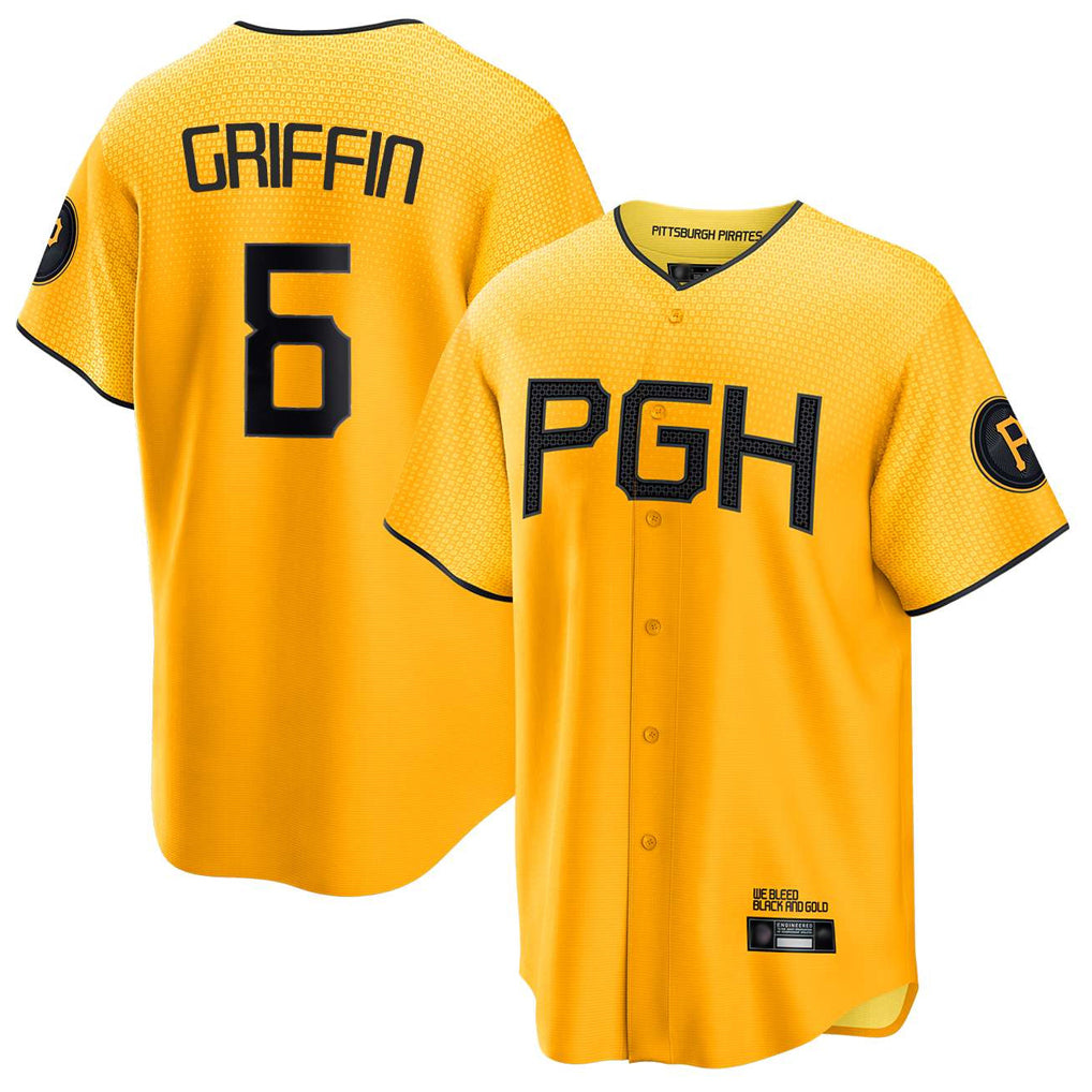 Silnrao P.Pirates #6 Konnor Griffin Player Gold City Connect Home Game Stitched Jerseys