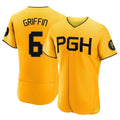 Silnrao P.Pirates #6 Konnor Griffin Player Gold City Connect Home Limited Elite Stitched Jerseys