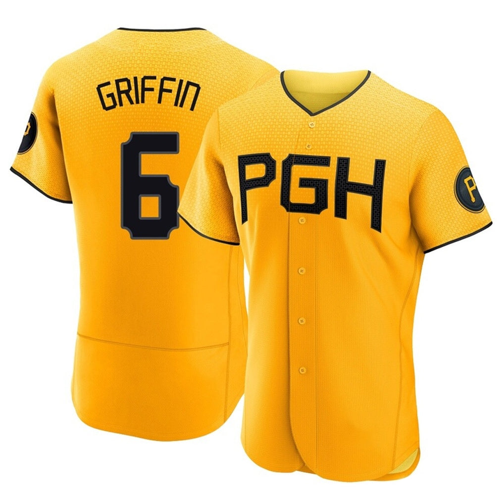 Silnrao P.Pirates #6 Konnor Griffin Player Gold City Connect Home Limited Elite Stitched Jerseys