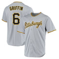Silnrao P.Pirates #6 Konnor Griffin Player Gray Road Home Game Stitched Jerseys