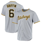 Silnrao P.Pirates #6 Konnor Griffin Player Gray Road Home Game Stitched Jerseys