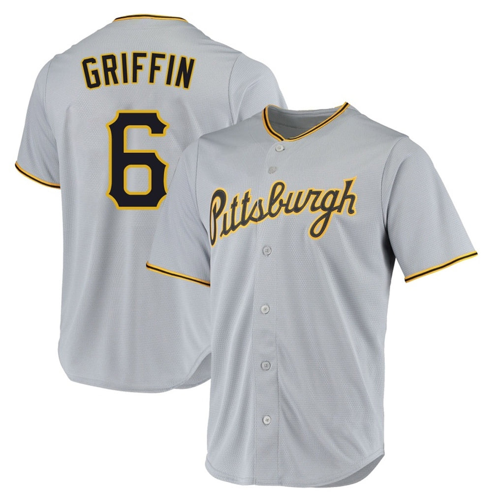 Silnrao P.Pirates #6 Konnor Griffin Player Gray Road Home Game Stitched Jerseys