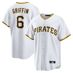 Silnrao P.Pirates #6 Konnor Griffin Player White Home Game Stitched Jerseys