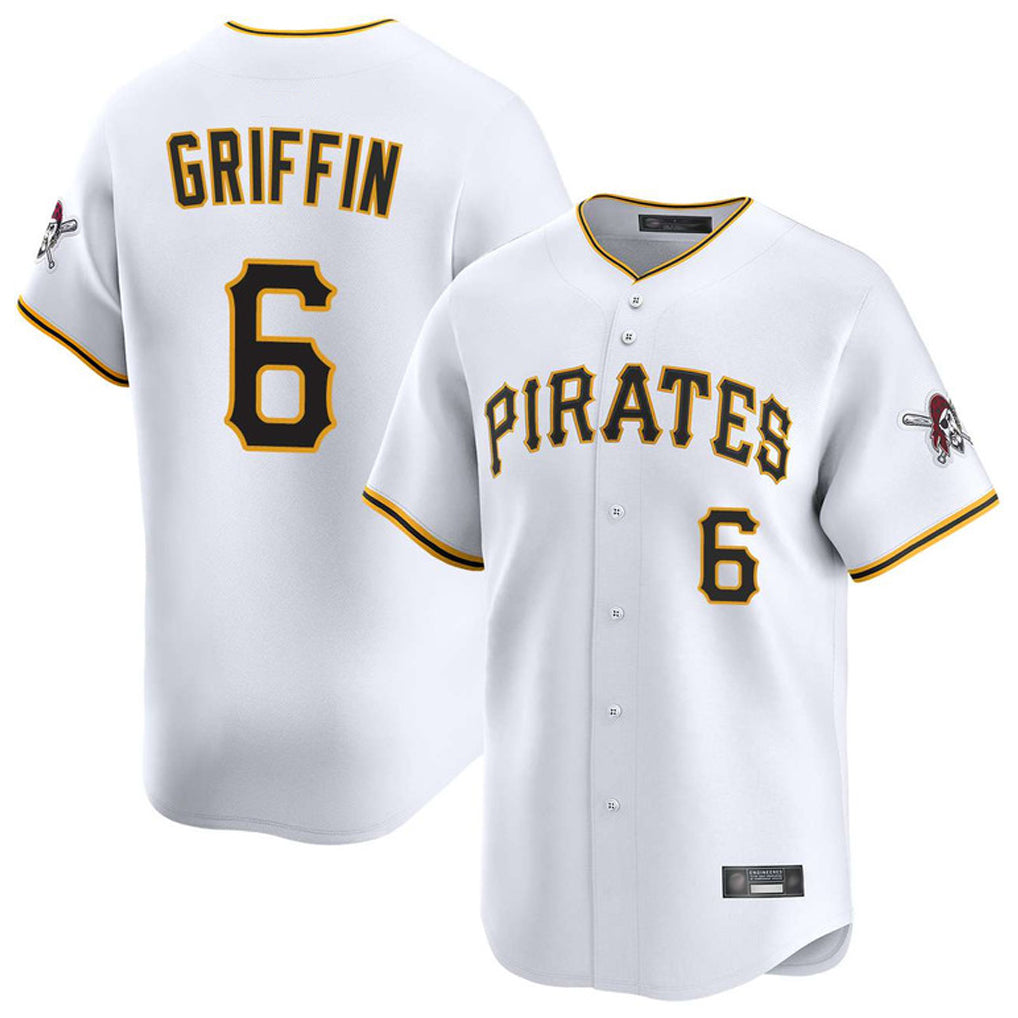 Silnrao P.Pirates #6 Konnor Griffin Player White Home Limited Stitched Jerseys
