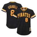 Silnrao P.Pirates #8 Willie Stargell Player Black Mitchell & Ness Black Cooperstown Collection Mesh Batting Limited Stitched Jerseys