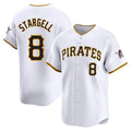 Silnrao P.Pirates #8 Willie Stargell Player White Home Limited Stitched Jerseys