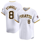 Silnrao P.Pirates #8 Willie Stargell Player White Home Limited Stitched Jerseys