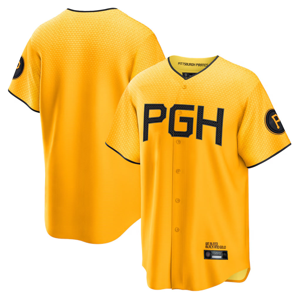 Silnrao P.Pirates ## Pirates Blank Player Gold City Connect Home Game Stitched Jerseys