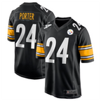 Silnrao P.Steelers #24 Joey Porter Jr. Black 2023 Draft Pick Game Jersey American Stitched  Jerseys