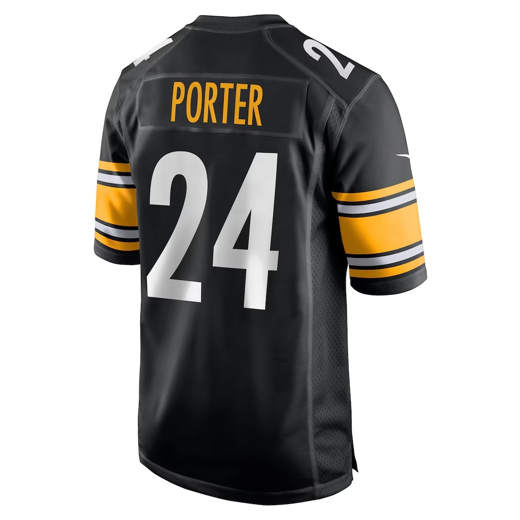 Silnrao P.Steelers #24 Joey Porter Jr. Black Game Stitched Jerseys
