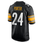 Silnrao P.Steelers #24 Joey Porter Jr. Black Game Jerseys