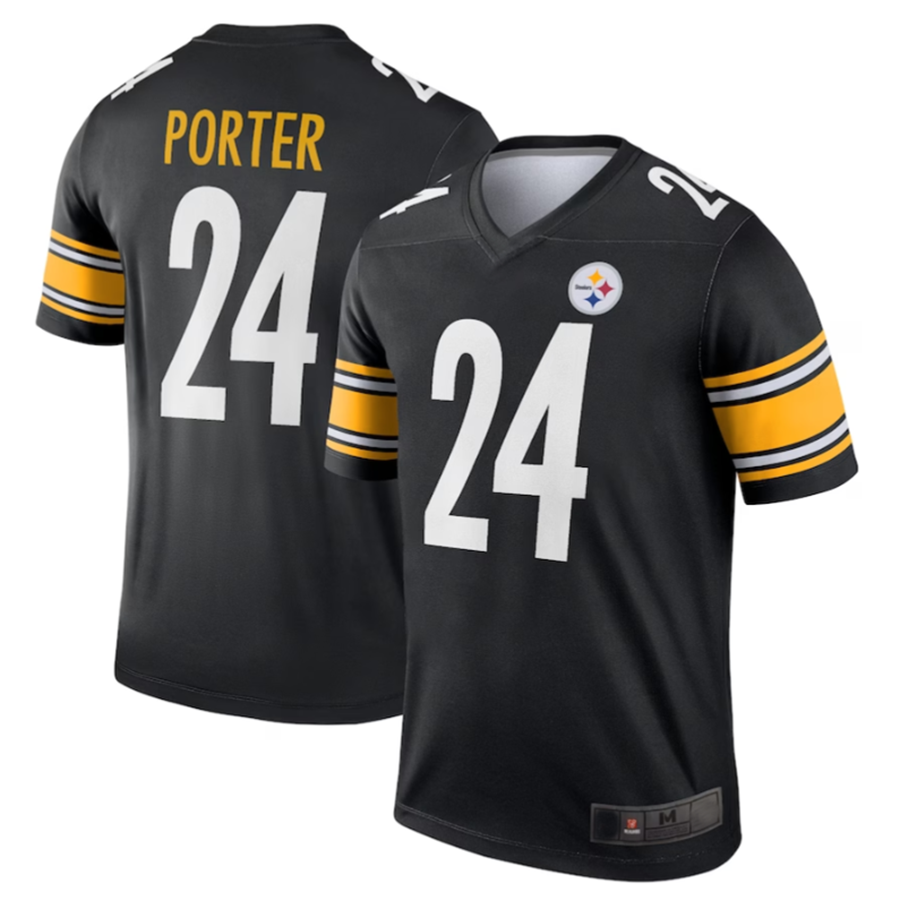Silnrao P.Steelers #24 Joey Porter Jr. Black Legend Jersey American Stitched  Jerseys