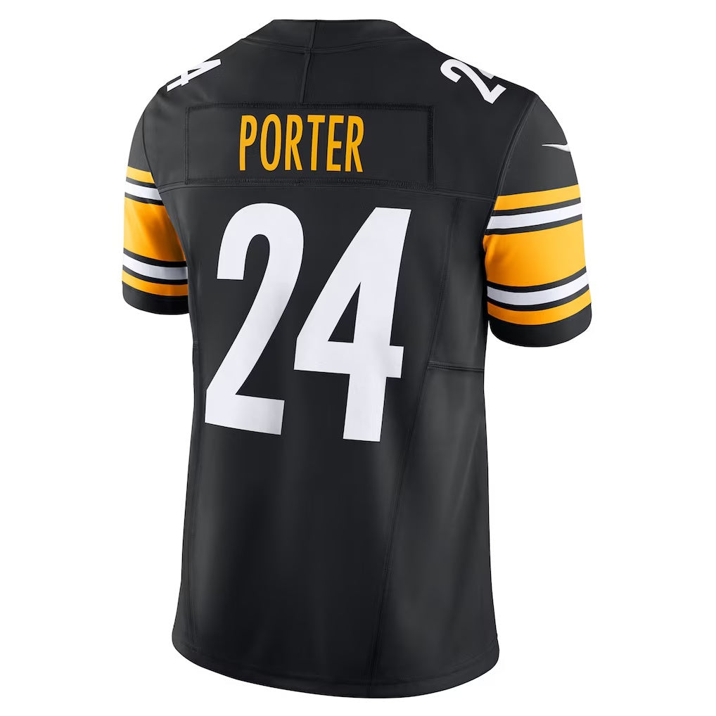 Silnrao P.Steelers #24 Joey Porter Jr. Black Vapor F.U.S.E. Limited Stitched Jerseys