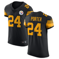 Silnrao P.Steelers #24 Joey Porter Jr. Black Vapor Untouchable Elite Color Rush Jersey American Stitched Jerseys