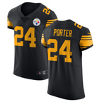 Silnrao P.Steelers #24 Joey Porter Jr. Black Vapor Untouchable Elite Color Rush Jersey American Stitched Jerseys