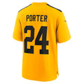 Silnrao P.Steelers #24 Joey Porter Jr. Gold Alternate 1933 Throwback Game Stitched Jerseys