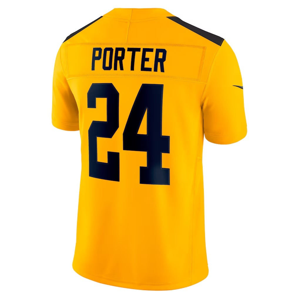 Silnrao P.Steelers #24 Joey Porter Jr. Gold Alternate 1933 Throwback Vapor F.U.S.E. Limited Stitched Jerseys