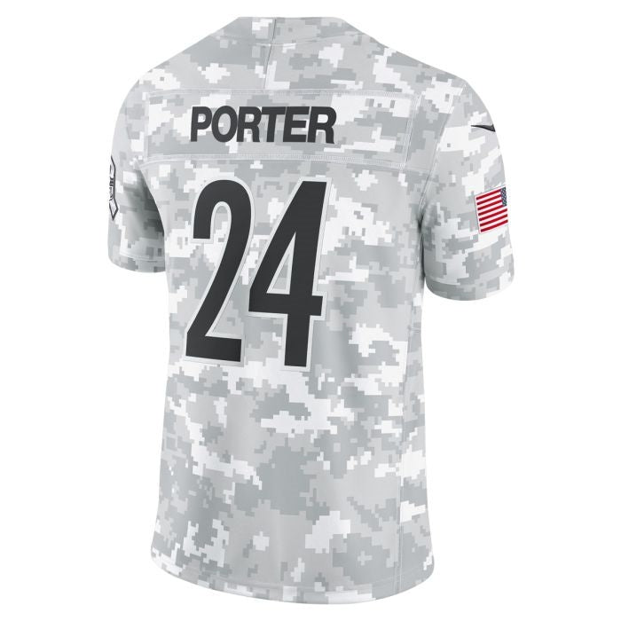 Silnrao P.Steelers #24 Joey Porter Jr. Limited Salute to Service Stitched Jerseys