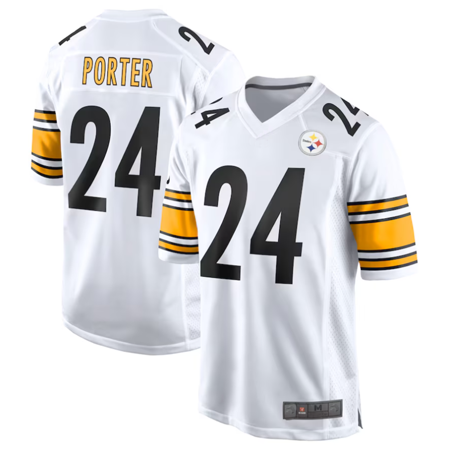 Silnrao P.Steelers #24 Joey Porter Jr. Player White Game Stitched Jerseys