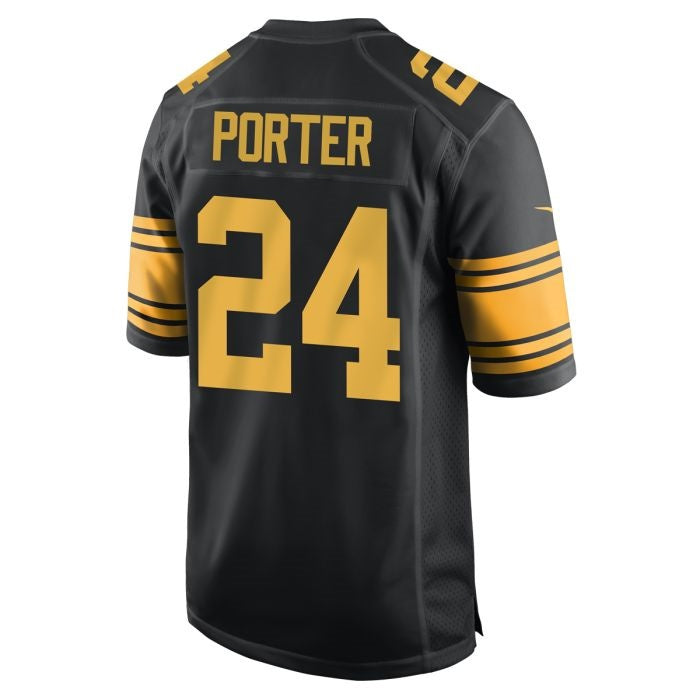 Silnrao P.Steelers #24 Joey Porter Jr. Replica Color Rush Stitched Jerseys