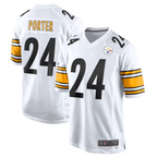 Silnrao P.Steelers #24 Joey Porter Jr. White Away Game Jersey American Stitched Stitched Jerseys
