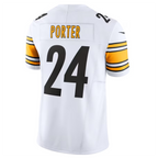 Silnrao P.Steelers #24 Joey Porter Jr. White Vapor F.U.S.E. Limited Jersey American Stitched Stitched Jerseys