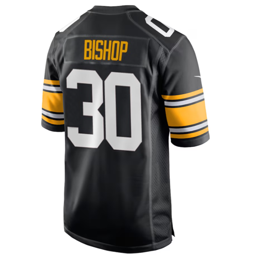 Silnrao P.Steelers #30 Jaylen Warren Black Game Jersey American Stitched Jerseys